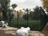 Самара, Кировский район, школа № 162, искусственная трава Condor Grass Mondial 40, футбольное поле 20х40м, 2017