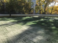 Самара, Кировский район, школа № 32, искусственная трава Condor Grass Playgrass 20, универсальная спортивная площадка 28х56м, 2017