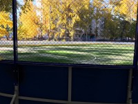 Самара, Кировский район, школа № 32, искусственная трава Condor Grass Playgrass 20, универсальная спортивная площадка 28х56м, 2017